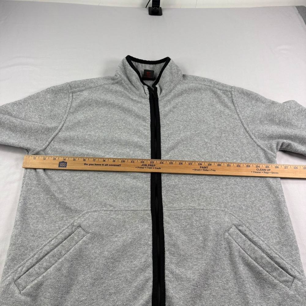 Vintage 90s Nike Jacket Mens Large Gray Fleece Full Zip Pockets Casual - Picture 8 of 12